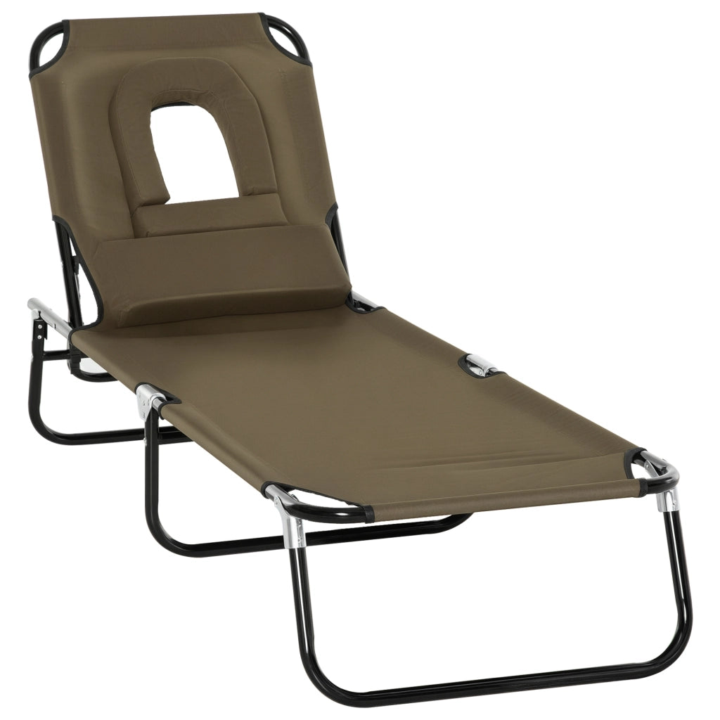 Chaise Longue Pliante ¨C zephmum ¨C Marrone