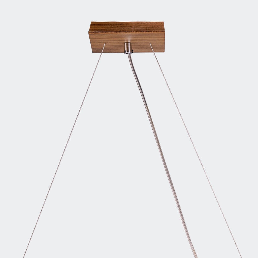 Sospensione SFERA teak 85 cm 3 luci E27 Quintiesse