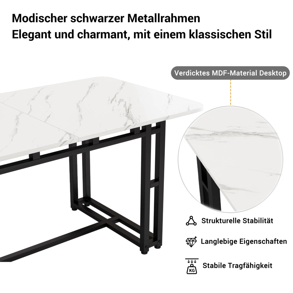 Set tavolo e sedie 5 pezzi con 4 sedie in velluto verde scuro tavolo con piano in MDF e gambe in metallo nero