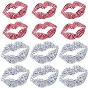12 pezzi di Strass per labbra - Adesivi per abbellire abiti e accessori