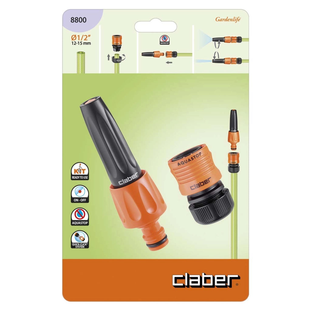 LANCIA KIT PZ 2 CLABER - RACCORDO AQUASTOP 1/2 SELF 8800- 2 confezioni