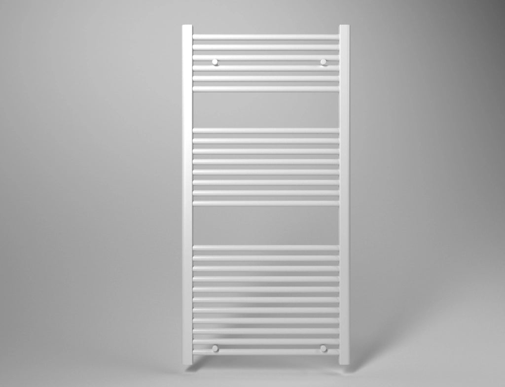 Scaldasalviette termoarredo 180x50 cm (int.45) bianco da bagno tubi dritti MICHALI