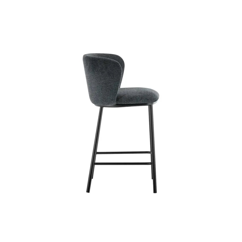 Sedia da banco ARTHUS – Tessuto grigio scuro – Design moderno H88,5 cm
