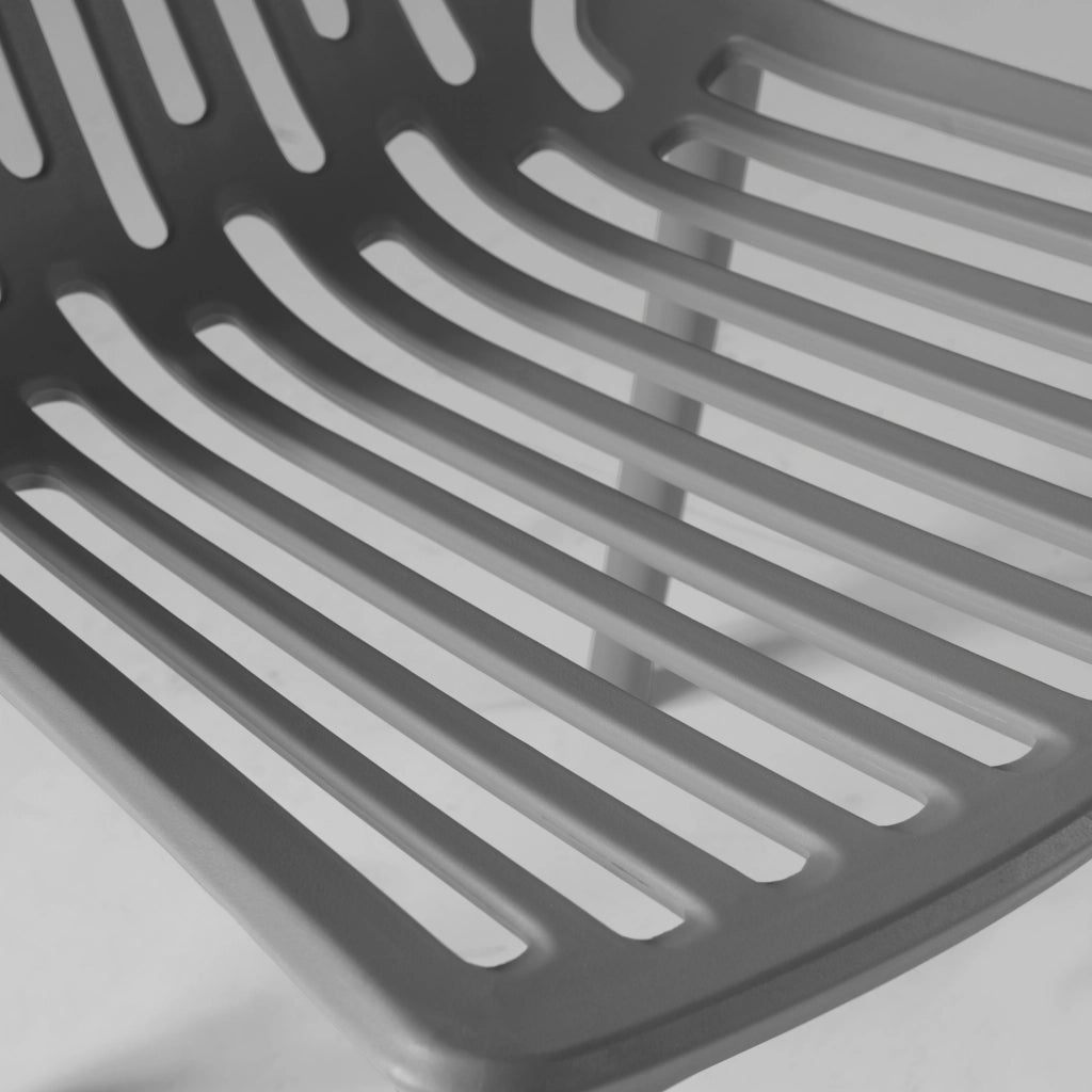 Oviala - Set di 4 sedie in plastica grigia