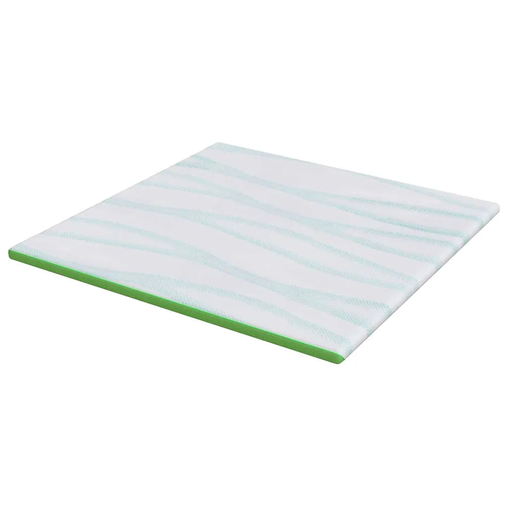 Topper per materasso Bianco e Verde 200 x 200 cm 4106153