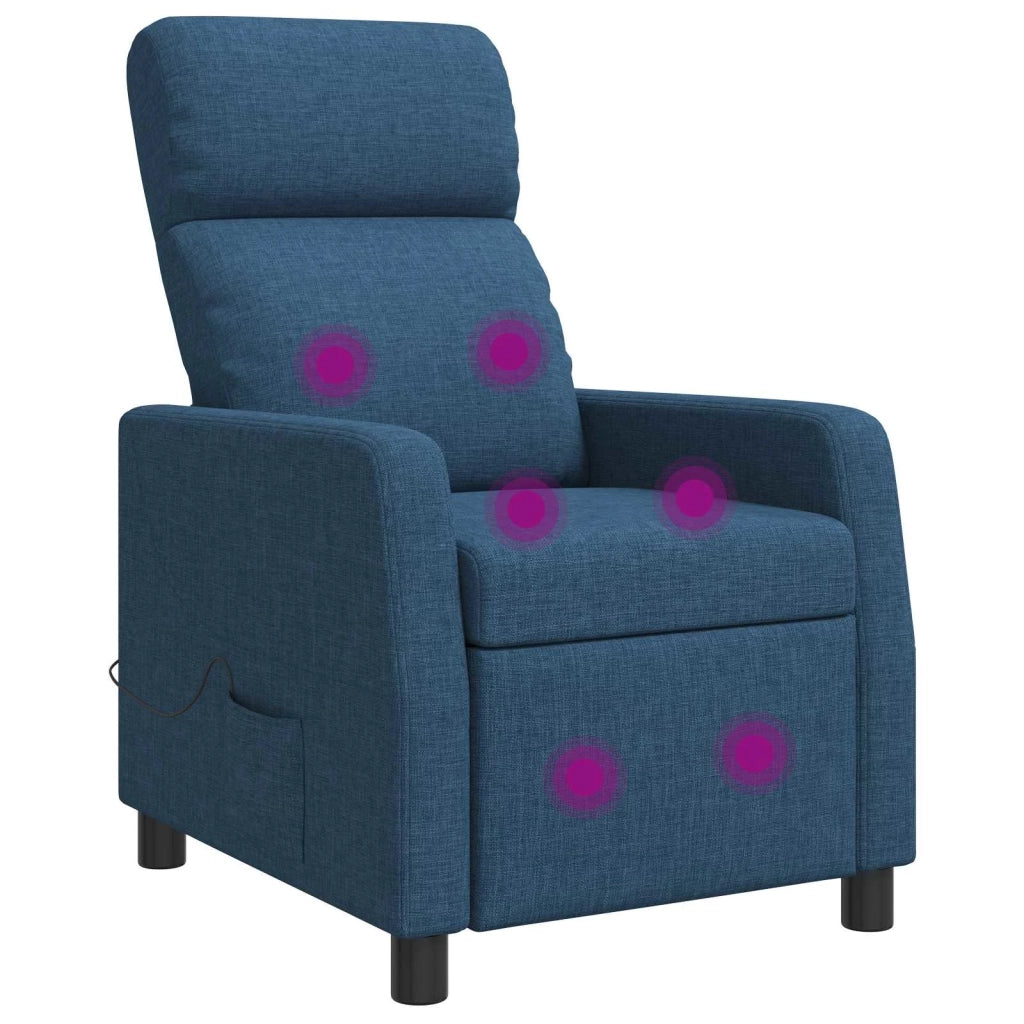 Poltrona Massaggiante Blu Tessuto 42035105