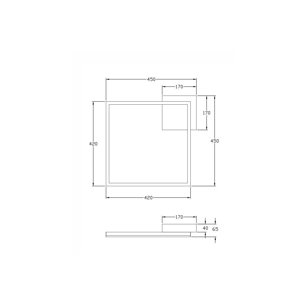 Plafoniera BARD a led moderna 39W corten 3394-61-361 Fabas Luce