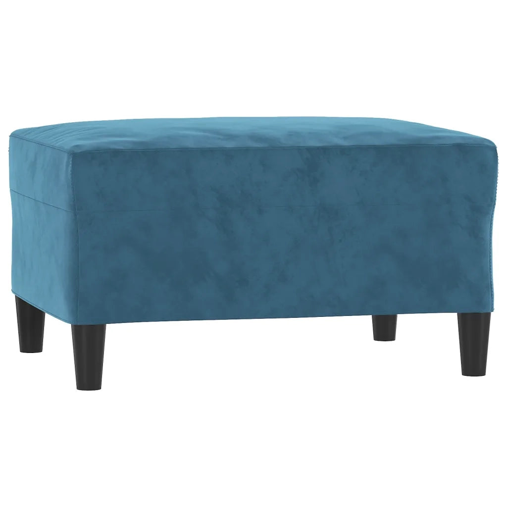 Set di Divani 4 pz con Cuscini Blu in Velluto