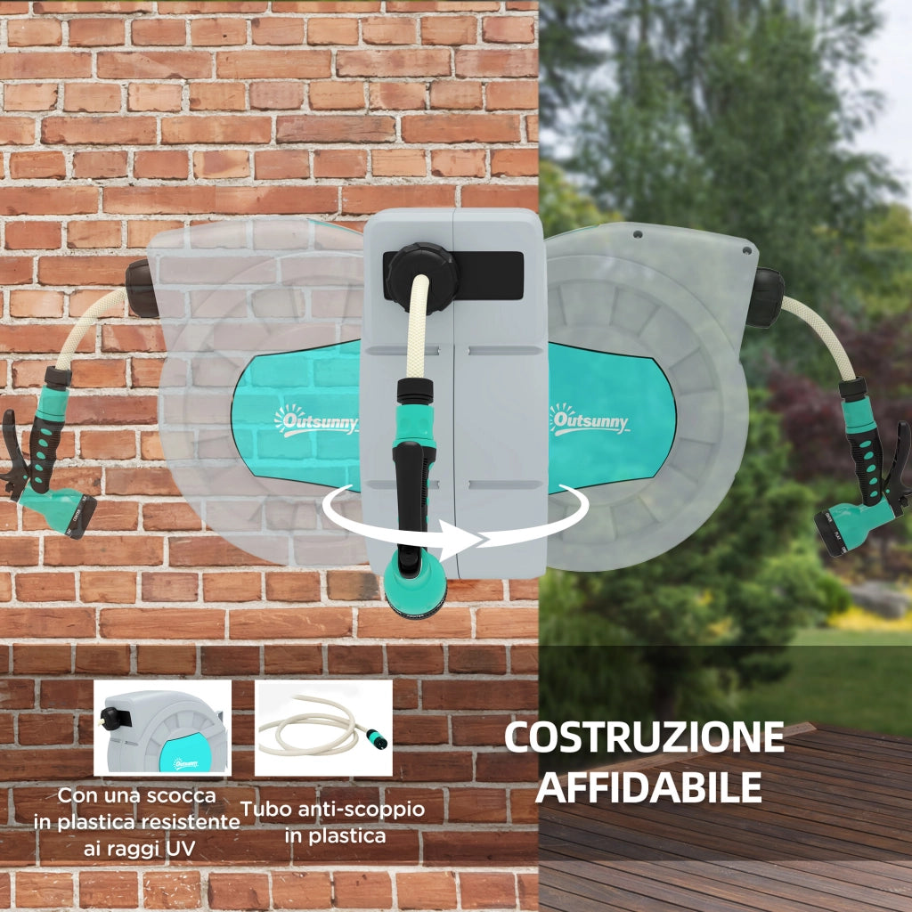 Avvolgitubo Automatico ¨C Zephmum ¨C Grigio Lunghezza 25+2 m