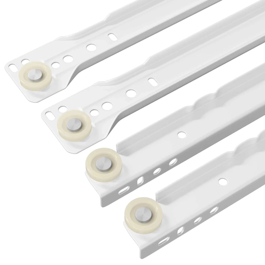 Scorrevole per cassetti 2 pcs Bianco 300 mm Acciaio 864650