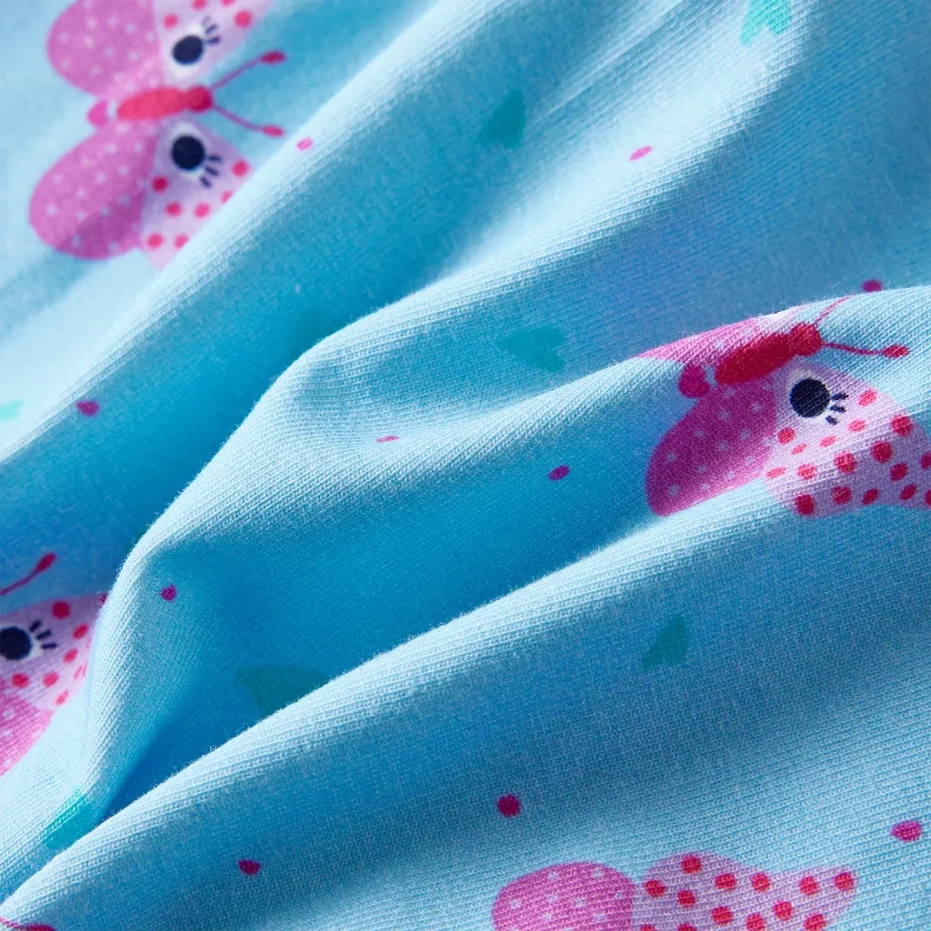 Abito da Bambina con Bottoni Senza Maniche Blu 116 14679