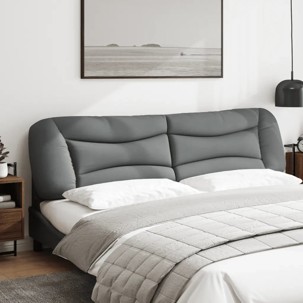 Coussin de tête de lit Hvar gris clair 200 cm tissu