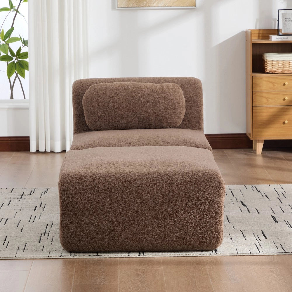 Divano 3 Posti in Tessuto ¨C MINIMAL ¨C Beige/Cammello