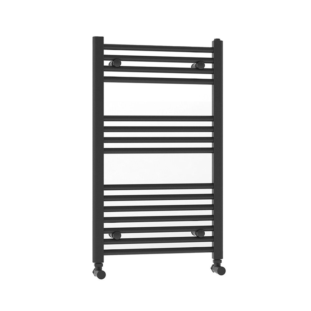 Termoarredo bagno H 80 x L 45 cm in acciaio nero opaco