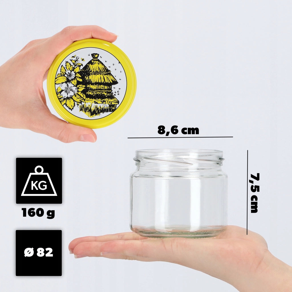 KADAX Sonka vasetti 330ml 50pz 82mm + coperchio "Api".