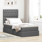Letto con contenitore e materasso Grigio scuro 100 x 200 cm 3371824