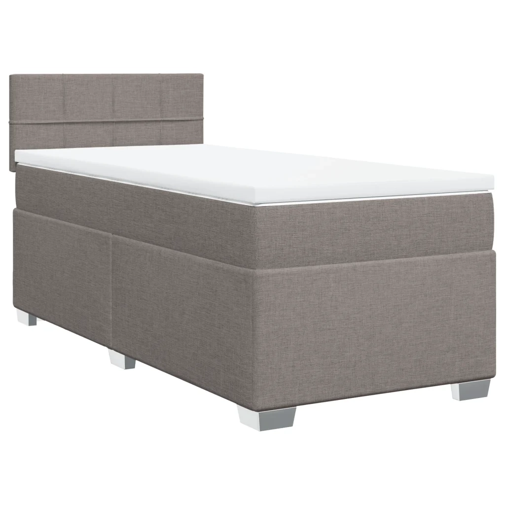 Giroletto a Molle con Materasso-Struttura Letto Tortora 80x200 cm inTessuto 980136