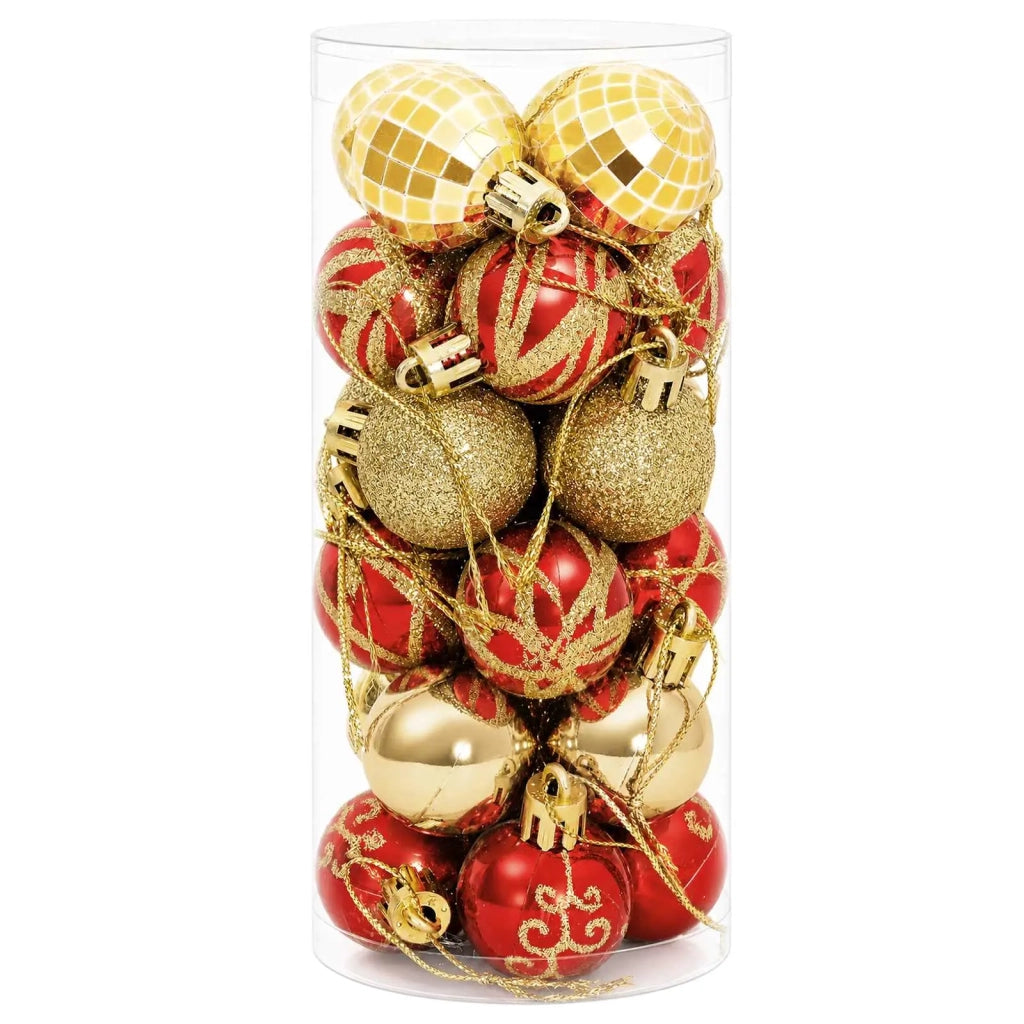 Set di Palline di Natale 72 pz Oro e Rosso Ø 3 cm Plastica 42053247
