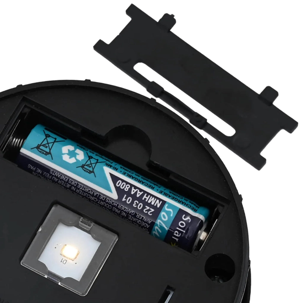 Faro LED solare per sentieri 2 pcs Nero 879744