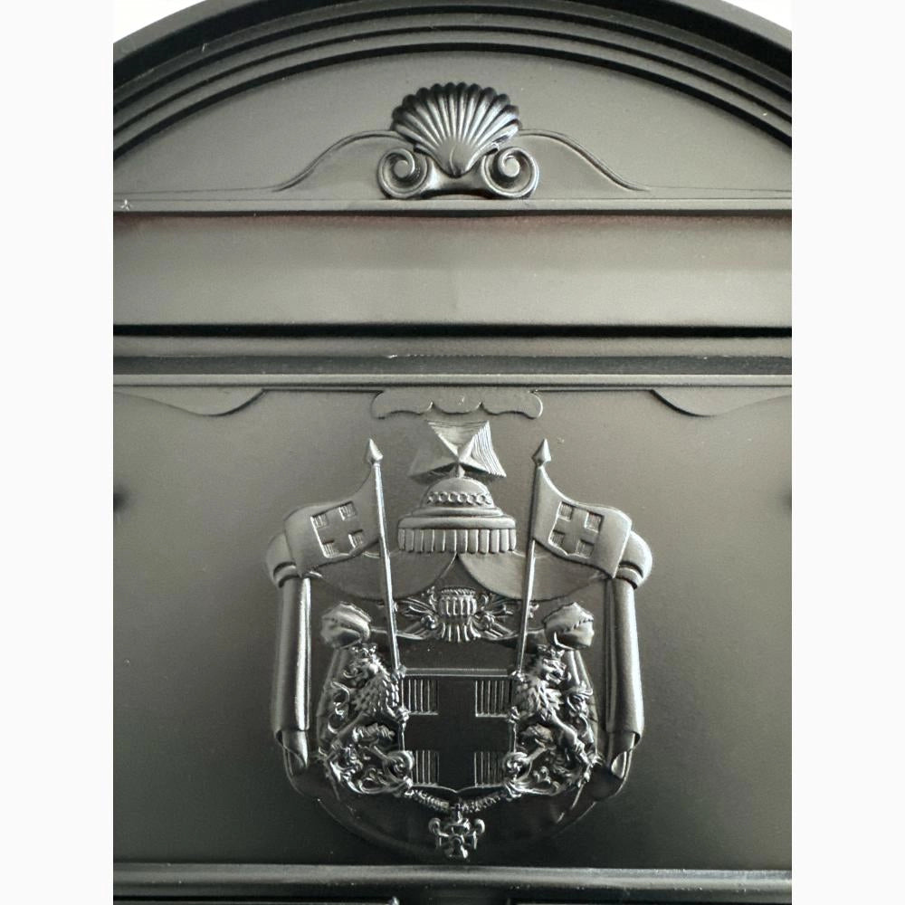 Cassetta Postale Portariviste in alluminio 255x88x405H cm Classico Colore Nero