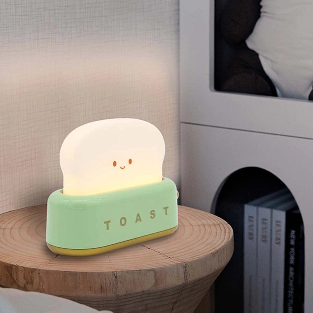 Luce notturna per bambini, atmosfera dolce e rilassante Belyo Toast Divertente Bianco / Verde Wondee