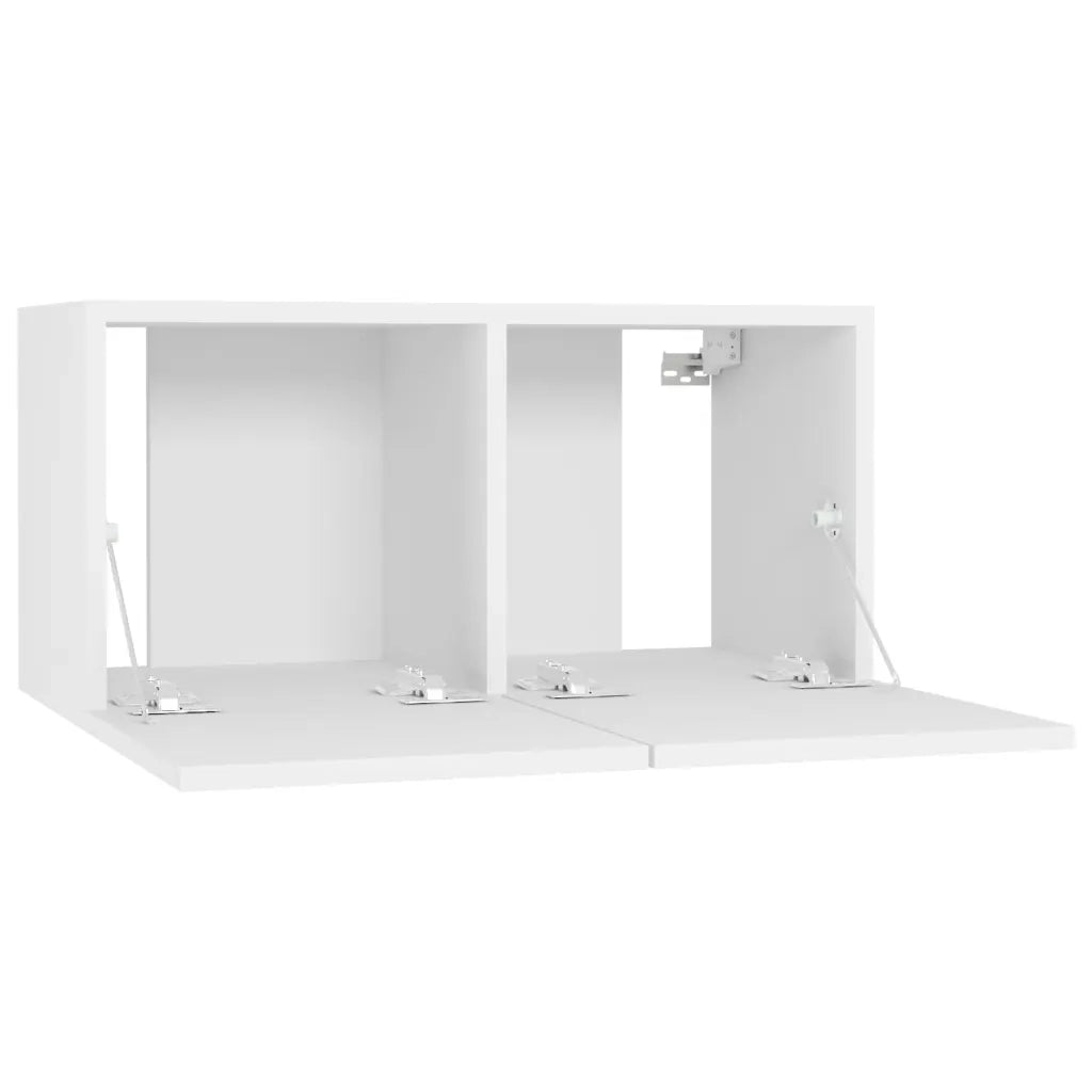 Mobili Porta TV Pensili 3pz Bianchi 60x30x30 cm 804510