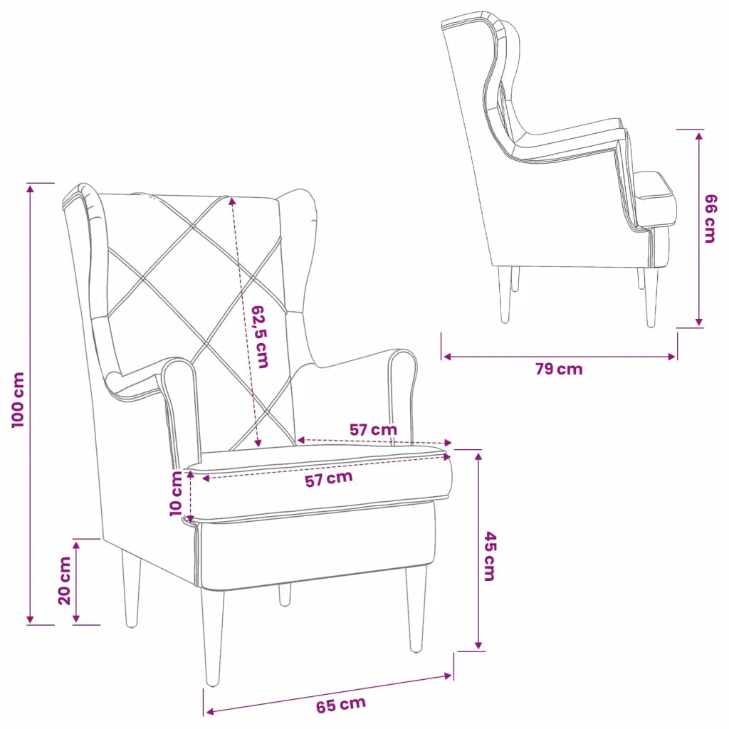 Poltrona-Divano Sedia Blu Velluto 377247