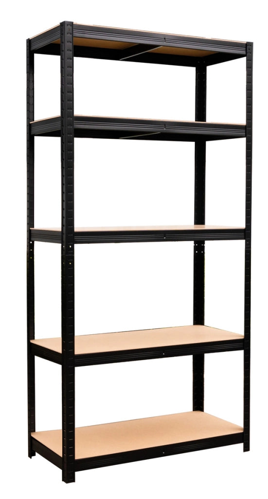 Scaffale in Metallo 5 Ripiani Componibile Zincato Rosso Nero Bianco Verdelook Tonalità: Nero