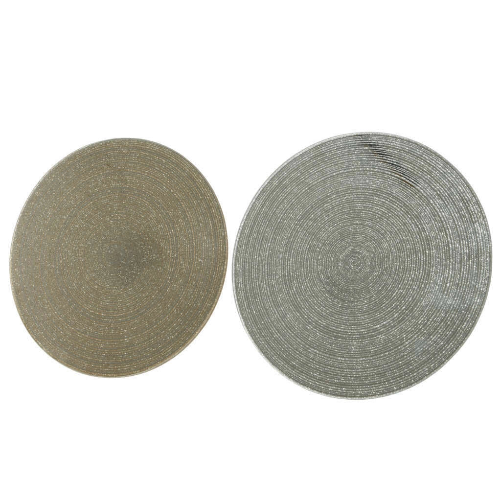 SOTTOBICCHIERE IN VETRO SPECCHIATO ORO/SILVER DIA