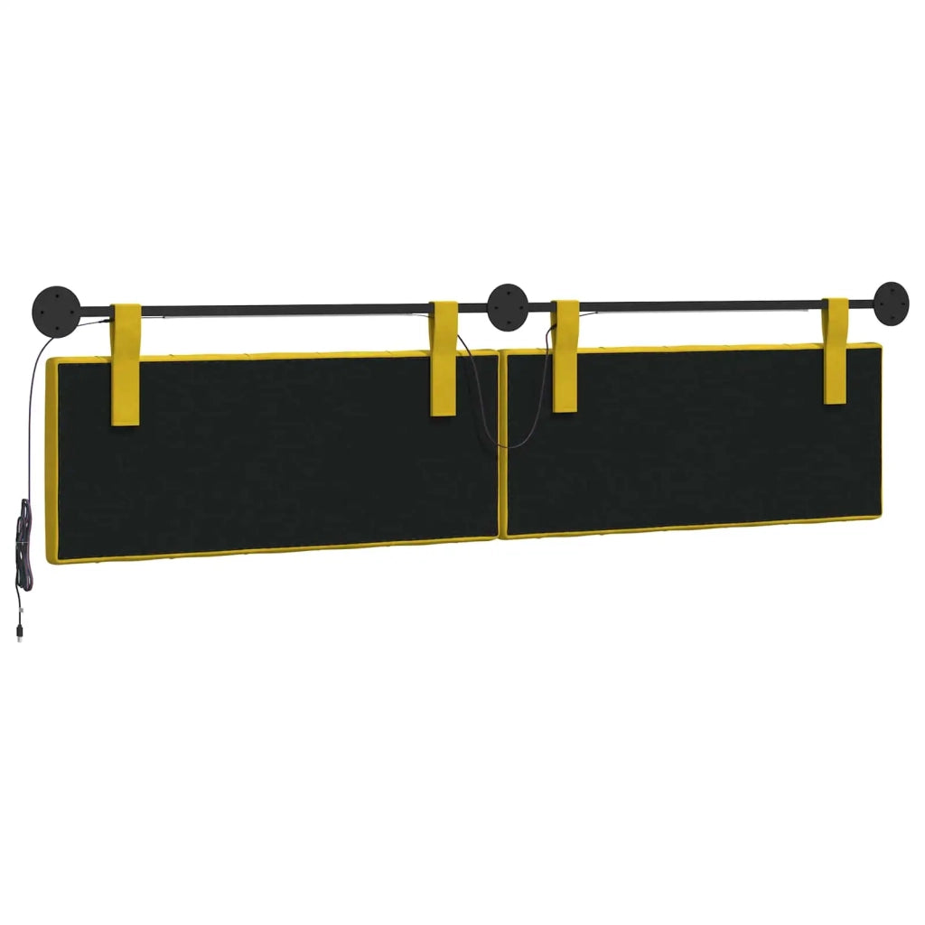 Testiera | Testata sospesa Con luce LED Giallo Velluto