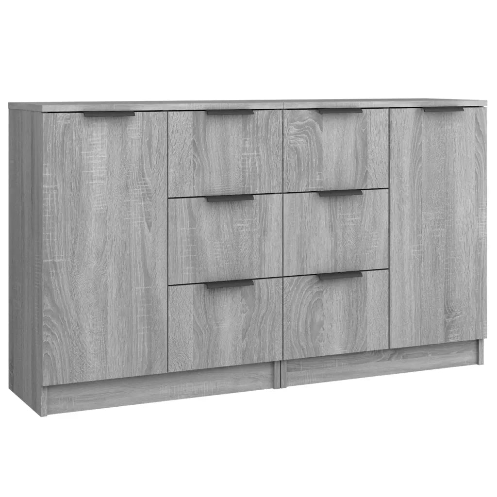 Credenze 2 pz Grigio Sonoma 60x30x70 cm in Legno Multistrato 3115794