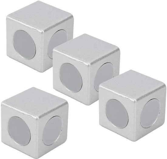 Supporto angolare da 4 pezzi per profili di alluminio