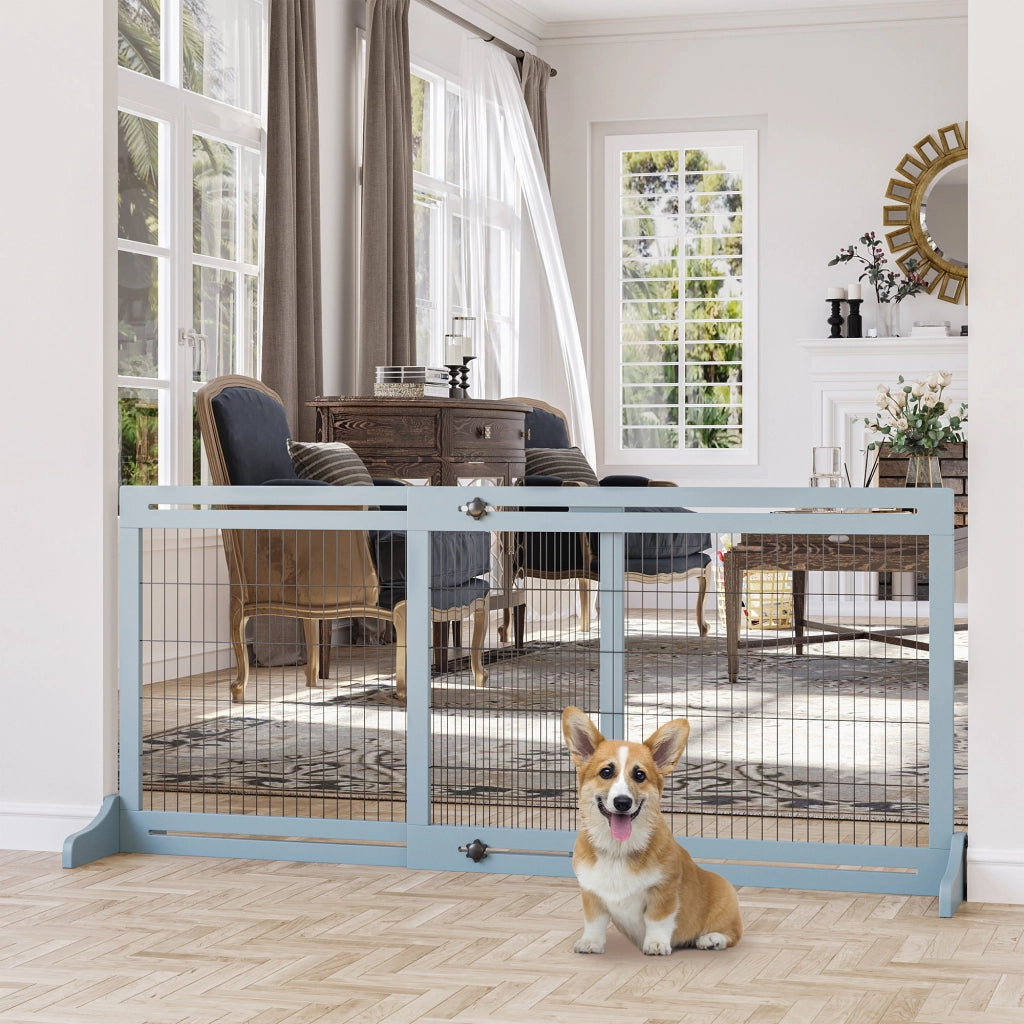 Cancello di sicurezza per cani e bambini ¨C Minimal ¨C Grigio blu e nero 180 cm
