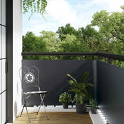Schermo da balcone Grigio Scuro 1000 x 80 cm polyrattan 42032624
