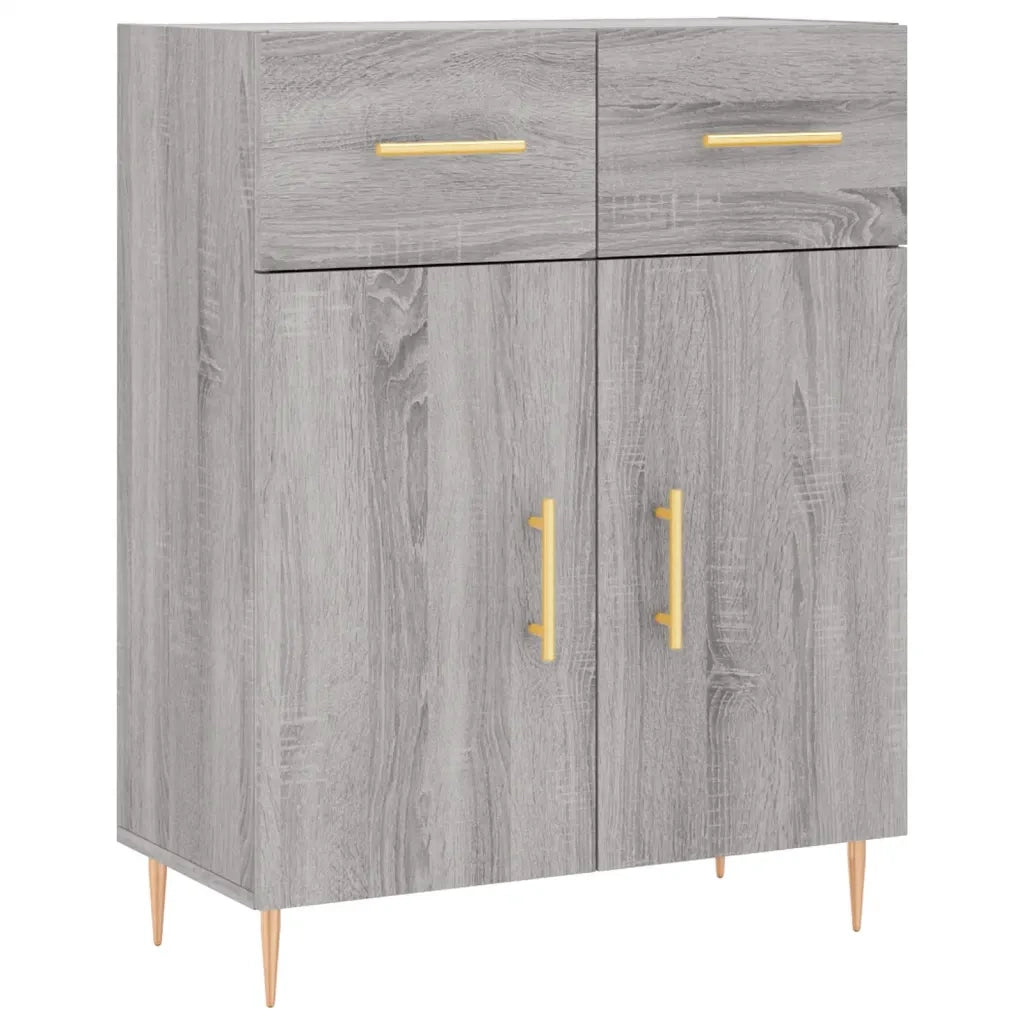 Credenza | Madia | Buffet da pranzo | Armadio da pranzo Grigio Sonoma 69,5x34x180 cm in Legno Multistrato