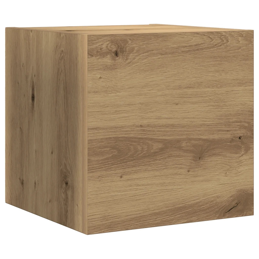 Set Mobile TV 7 pz Montato a Parete Rovere in Legno Multistrato 3329014