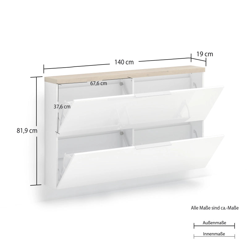 Scarpiera con 2 ribalte IDEA 24 made in Italy
