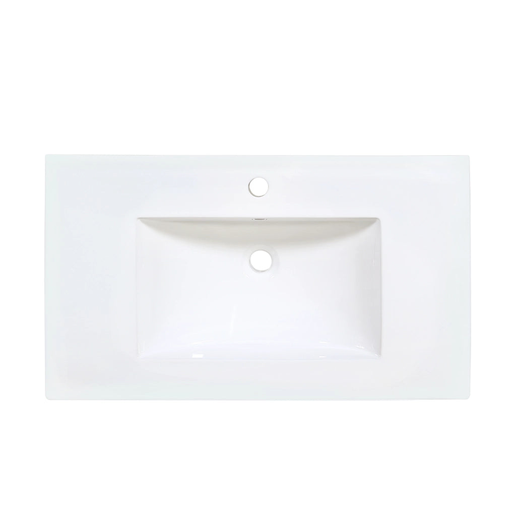 Mobiletto con lavabo sospeso con 2 cassetti vano laterale bianco 81 × 47 × 52 cm