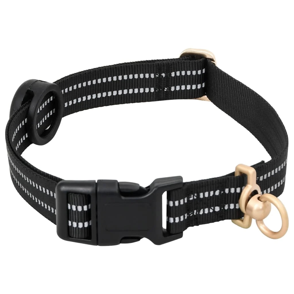Pettorina per cani con guinzaglio e collare regolabili taglia S Nero 02_0042331