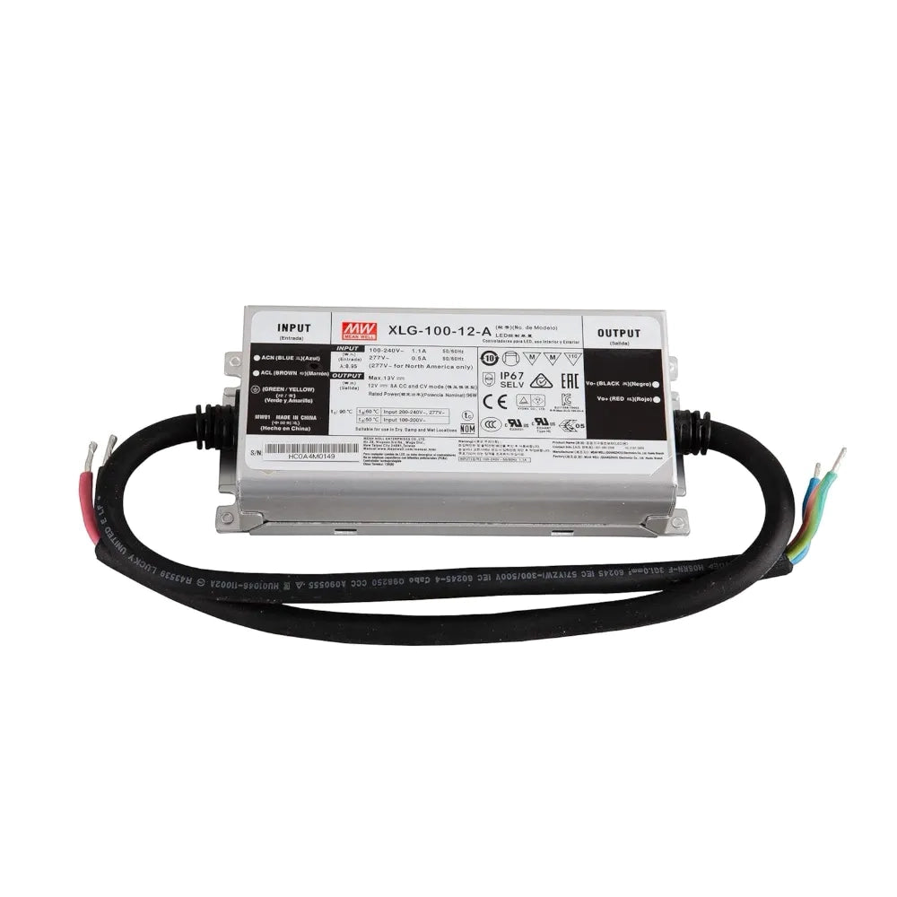 Driver LED Mean Well XLG-100-12-A CV+CP 96W uscita 12Vdc 8A con potenziometro