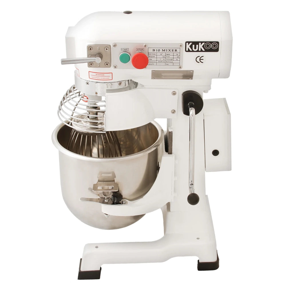 Robot da Cucina Multifunzione 10 Litri con Uncino a Spirale, Frusta e Sbattitore