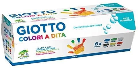 FILA COLORI A DITA 6 VASETTI 100 GRAMMI