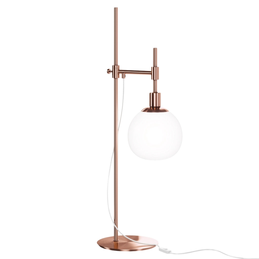 Lampada da tavolo Maytoni Erich rame sfera bianca E14