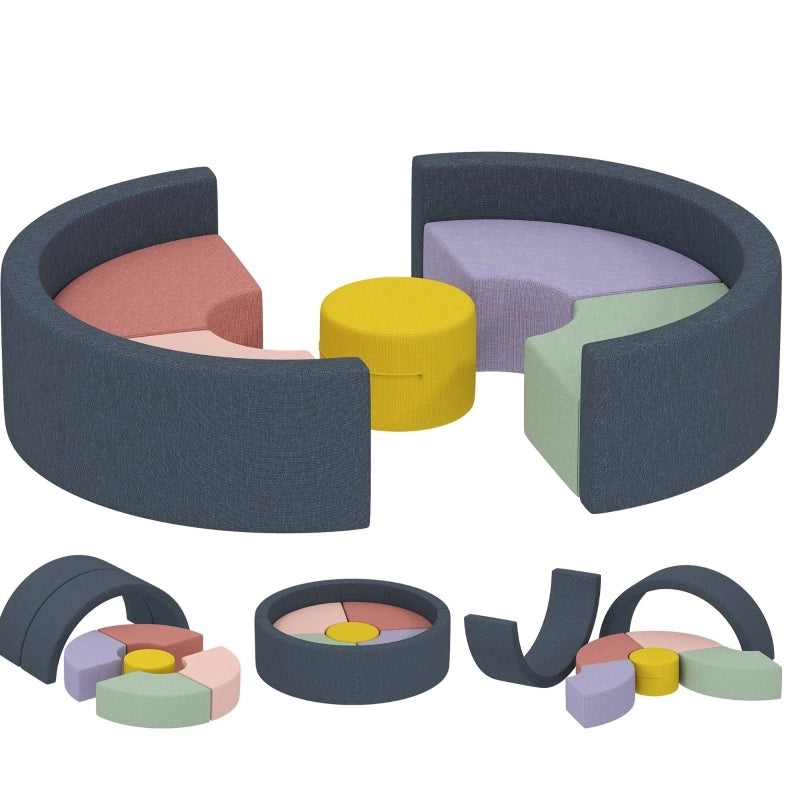 Set di 7 blocchi da arrampicata in schiuma 107x107x30 cm multicolore -