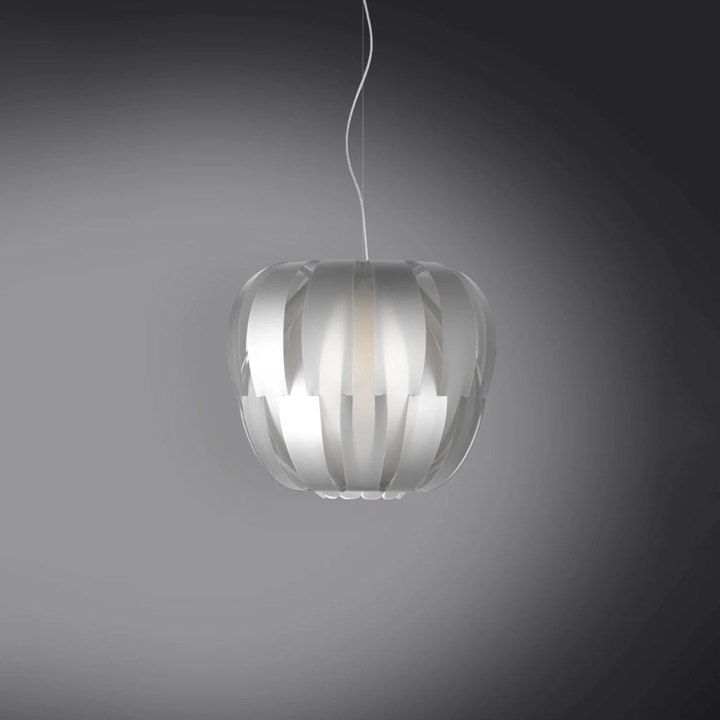 Sospensione Da Esterno Moderna Queen Polilux ® Argento 1 Luce E27 D40Cm