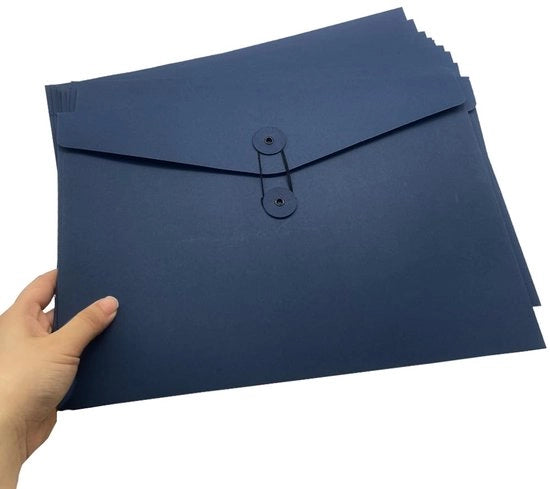 Confezione da 10 borse documentali A5 in cartone kraft, borse da attacchi, cartellini, buste ingrossate, organizzatore con chiusura a cerniera esterna, buste piccole in cartone kraft per ufficio, scuola e casa