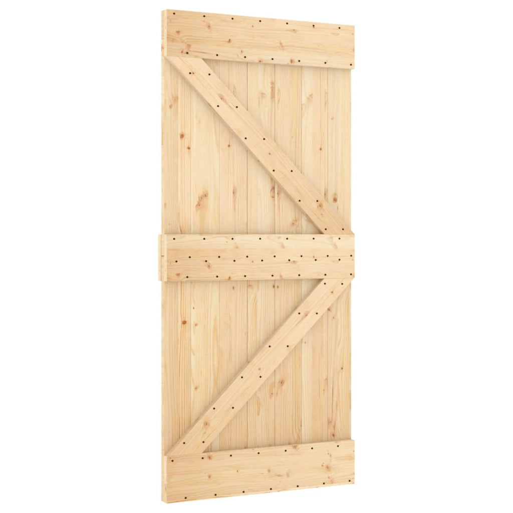 Porta scorrevole Naturale e Bianco 100 x 210 cm 3445025