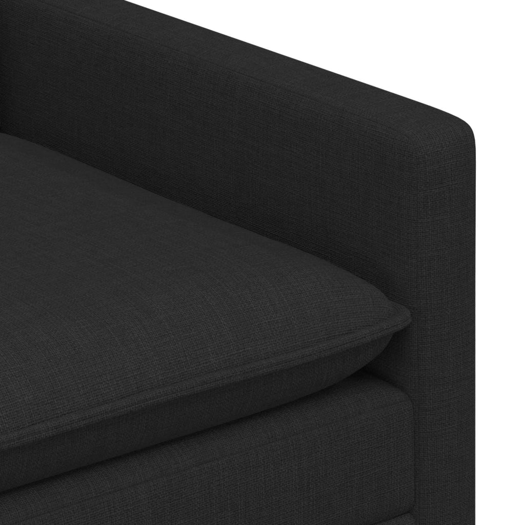 Set di divani 2 pz Nero Tessuto 3417019