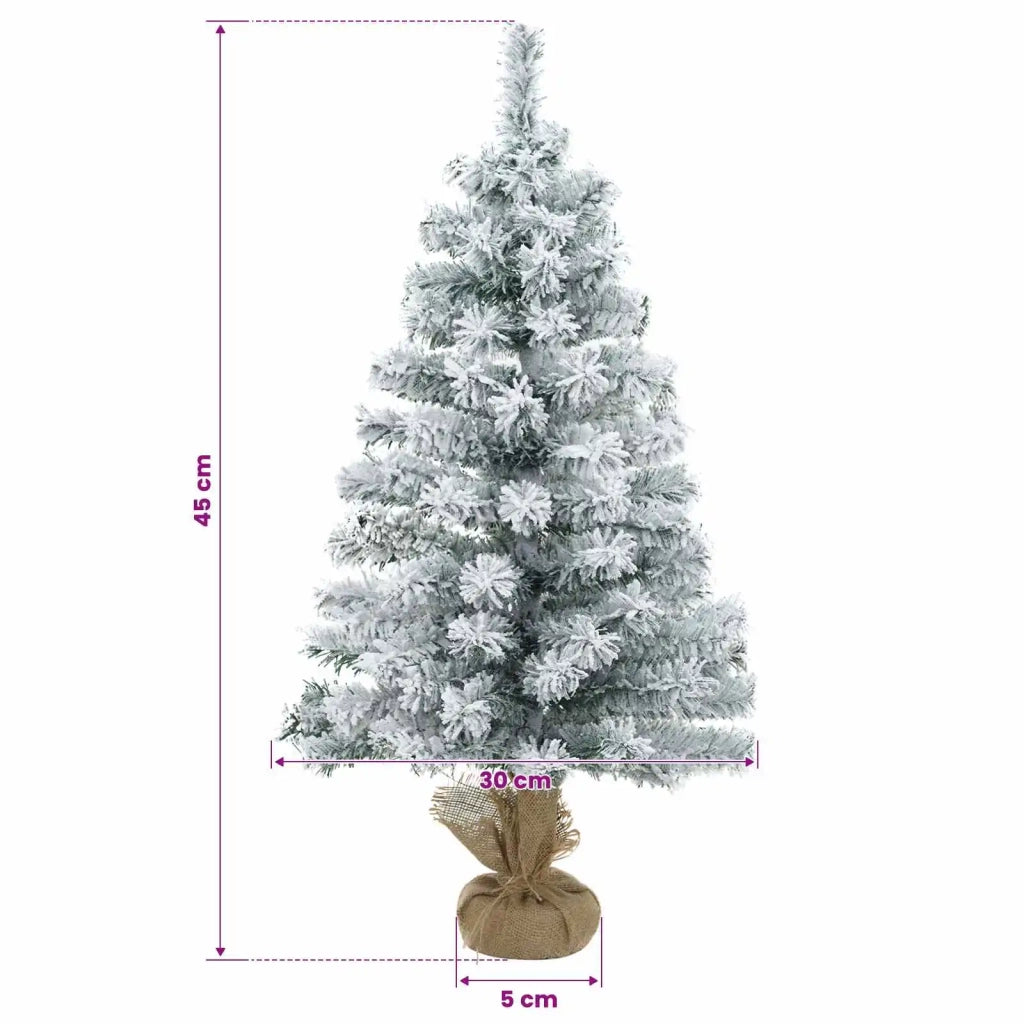 Mini albero di Natale innevato 45 cm PVC Verde e Bianco 42056930