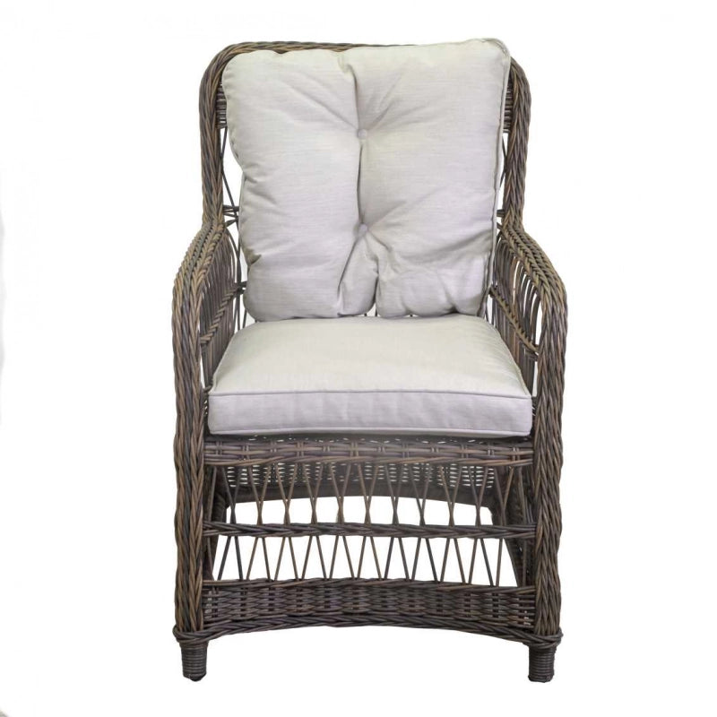 Poltrona alluminio polyrattan Baltimoracon cuscini cm 78x63h92